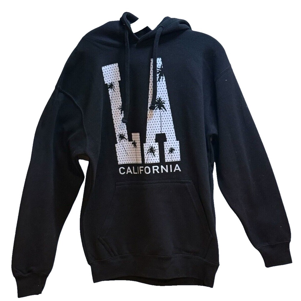 Los Angeles Black Hoodie Size M Men/Women California Street‎ Hooded LA Comfy
